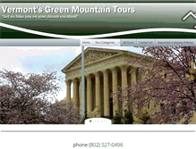 Tablet Screenshot of greenmtntoursvt.com